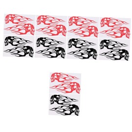 SUPVOX 10 Pairs Motorcycle Stickers Oil Tank Skull Motocicleta Oil Tank Decorative Sticker for Motorcycle Stickers for Motorcycles Motorbike Oil Tank Sticker Universal Badge Bk Material