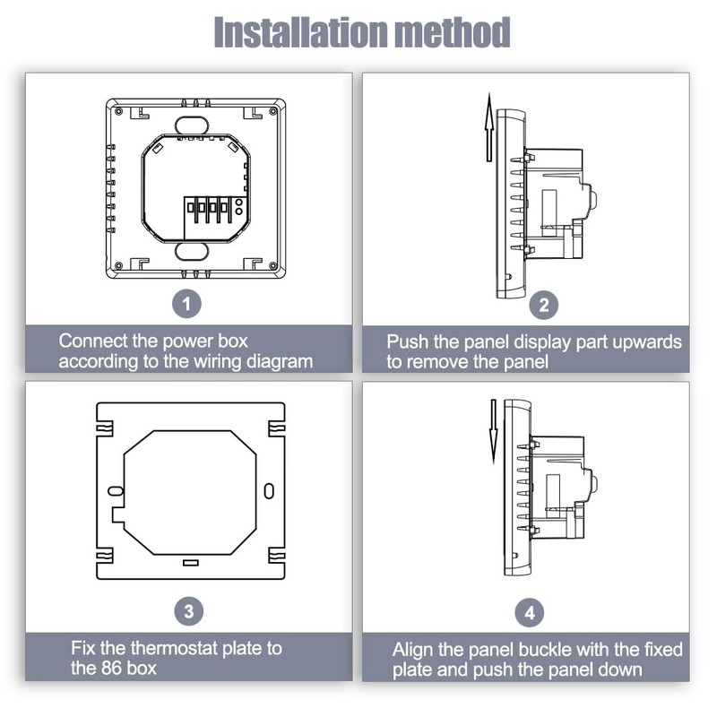 Smart Tuya WiFi Thermostat 16A Digital Programmable LCD Display Underfloor