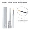 Smudge-proof Silver Glitter Eyeliner - Liquid Glitter Eyeshadow with Waterproof