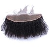 4B 4C Afro Kinky Curly Transparent Lace Frontal Closure Human