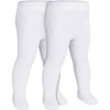 Playshoes Unisex Children's Thermal Warm Tights, White Twin Pack