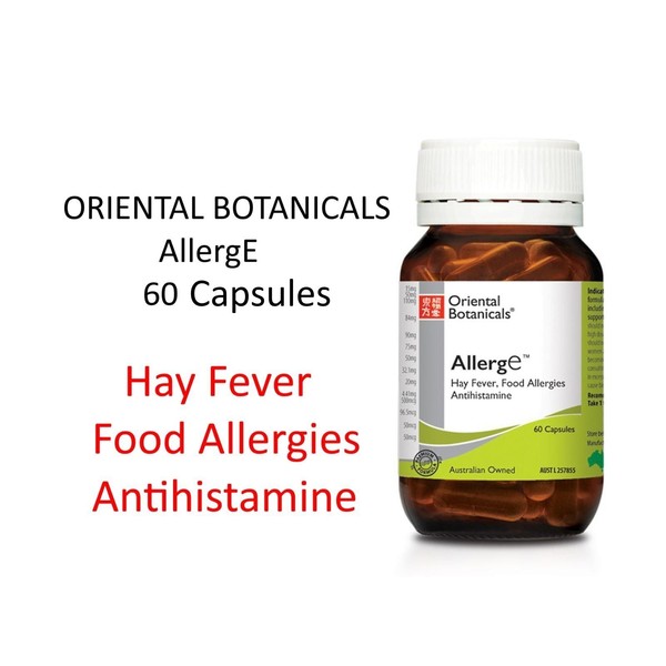ORIENTAL BOTANICALS AllergE 60 Capsules ( Natural Allergy & Hayfever Relief )