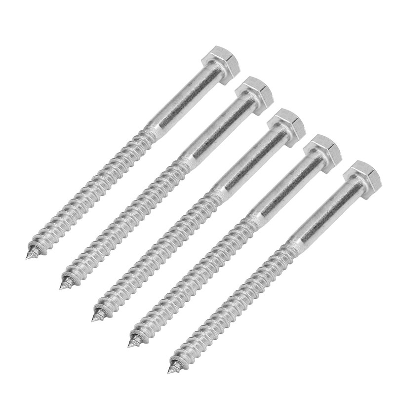304 Stainless Steel Half Thread Bolt Wood Hex Lag Screws