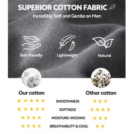 DAVID ARCHY Herren-Schlafanzug-Sets, Baumwolle, Loungewear-Set, atmungsaktiv und bequem, bequem, Schlafanzug-Set, Dunkelgrau und schwarzer V-Ausschnitt, XXL