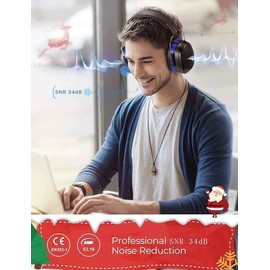 JITIFAZH Ear Defenders Adults with SNR 34dB, Lightweight Protection Earmuffs with Headband, Provide Hearing Protection For Shooting, Construction, Yard Work, Machinery Work Mowing (Blue)