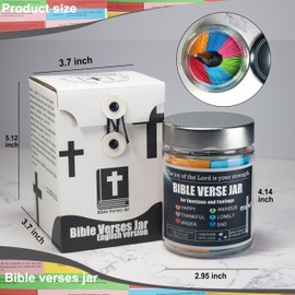 Bible Verse Jar for Mom,Christian Gifts For Women Mom, Religious gifts,Easter Basket Stuffers,Birthday Gift For Women,Easter Gifts For Kid,Scripture Prayer Hope Jar