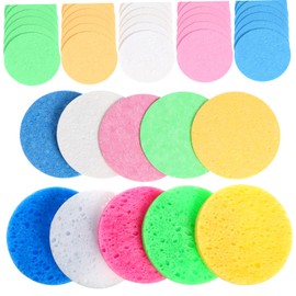 Vaguelly Reusable Cleansing Powder 50pcs Face Cleansing Sponges for Makeup Removal