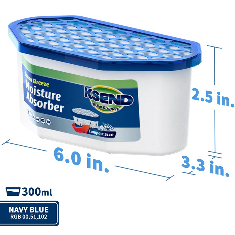 Ksend Moisture Absorbers, 12 Pack, Compact Dehumidifier for Closet, Efficient
