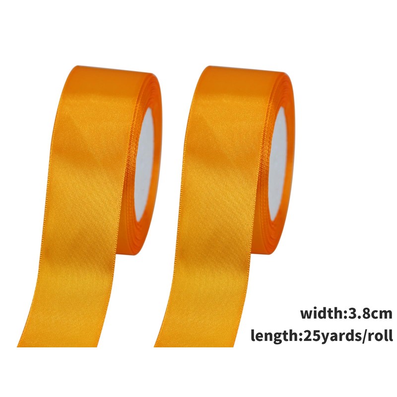 Jesep 1 1/2" Single Face Satin Ribbon 2 Rolls 50