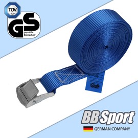 Lashing Straps Tie Down Straps Tension Belt - Blue - 2,5m 4m 6m - Different Quantities, loadable up to 250 kg DIN EN 12195-2, 4 Pieces 2.5 cm x 6 m