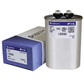 97F9615 35 uf MFD 370 Volt VAC - GE Genteq Replacement Oval Run Capacitor by CAPCOM