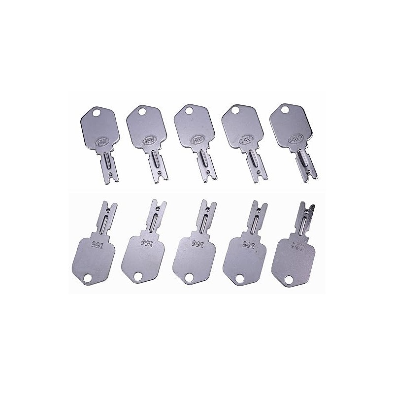 10PCS Forklift Keys 166 Ignition Keys Compatible with Clark Compatible