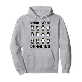 Know Your Penguins, Animals Of The World, Womens Men's Pullover Hoodie