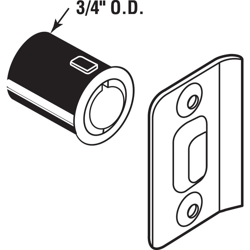 Prime-Line N 7331 Drive-In Ball Catch with Strike, 3/4 x