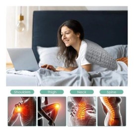 Almohadilla térmica eléctrica con temperaturas regulables Gris Marca Hysmart