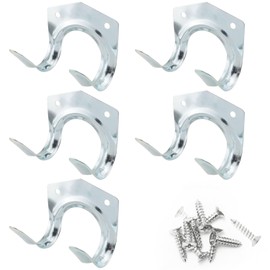 ITROLLE 5PCS Garage Hooks Tool Organizer Wall Mounted Wall Mounted Double Tool Tool Hanger Hooks Set for Garage Shed Hanging Bracket Garden Tools