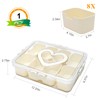Divided Serving Tray with Lid and Handle,Snackle Box Containers with