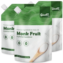 SPICEEL Monk Fruit Erythritol Mix | Measures Like Sugar, Dissolves Easily for Baking, Frostings & Beverages | Vegan, Gluten-Free Sugar 3-Pack