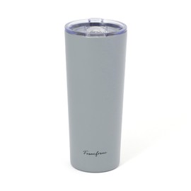 Francfranc Stainless Steel Tumbler with Lid, 22.0 fl oz (650 ml), Gray