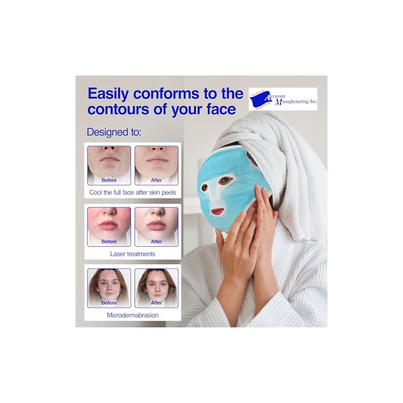 Paquete de hielo facial de Accurate Manufacturing, Paquete de 1,