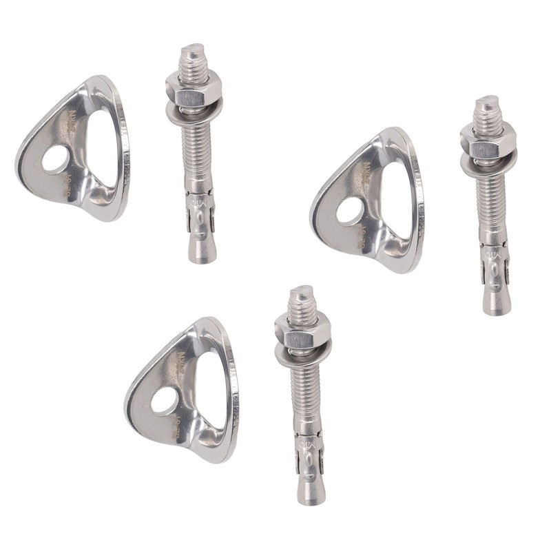 3Pair Rock Climbing Bolt Hanger Stainless Steel Climbing Anchor for