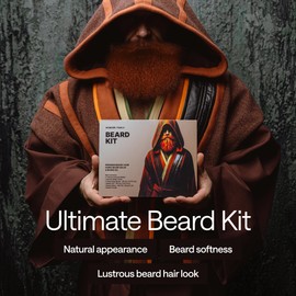 WONDER FAMILY 5-in-1 Beard Kit for Men Grooming and Care - Anniversary & Birthday Gifts for Men - Beard Care Kit