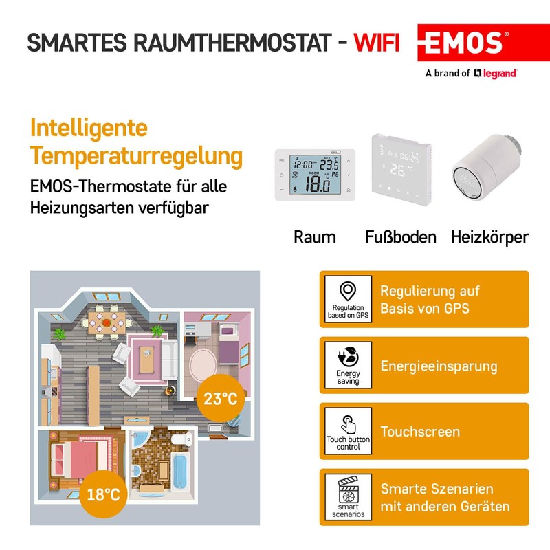 EMOS GoSmart - Smart Home Room Thermostat with App -
