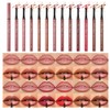 12PCS Matte Lip Liners Pencil Set, Nude Lip Contour Lipliner,