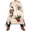 Kigai Old School Tattoo Barber Cape for Men Waterproof Hair