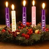 Tondiamo 5 Pieces Christmas Advent Candles with Words Love, Christ,