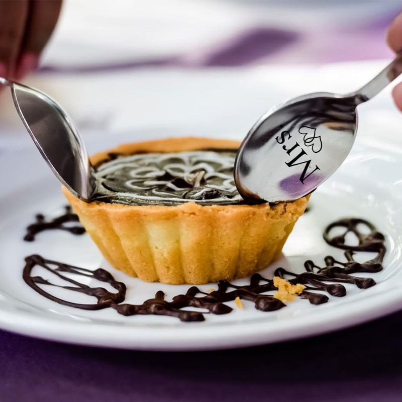 ZBBFSCSB Mr Mrs Anniversary Engraved spoons - 2 Pcs Spoon