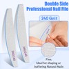 BLESWIN 25 PCS Professional Nail File, 240/240 Grit Nail Files