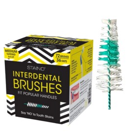 Staino Interdental Brushes Refill û Ultrafine Tapered Brush - 36 2-Brush Units/Box