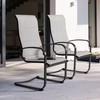 NUU GARDEN Outdoor 2-Piece Textilene Dining Chair Set, with Padded