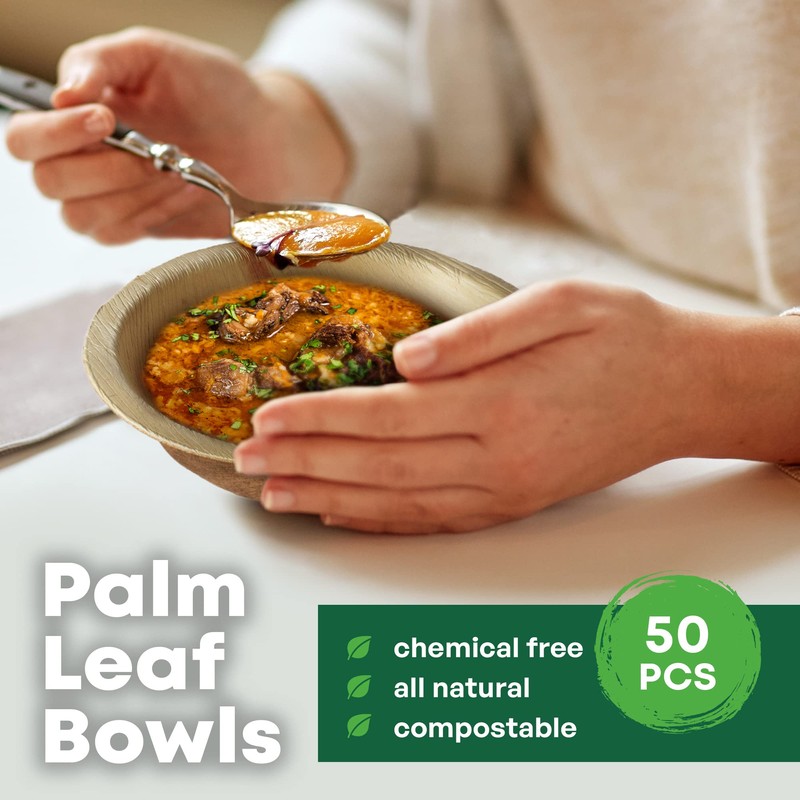 DISPOSABLE GREEN® | Round Bowls | Various Sizes | COMPOSTABLE,