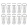 lingzaling 15mm Plastic One-Touch Clip for Flat Tape, Clear (Pack