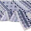 Elerevyo Women's Geometric Printed Cotton Linen Scarves, Retro Lace Trim