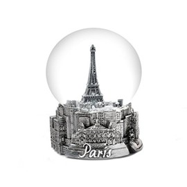 Zizo Paris France Eiffel Tower Snow Globe 65mm