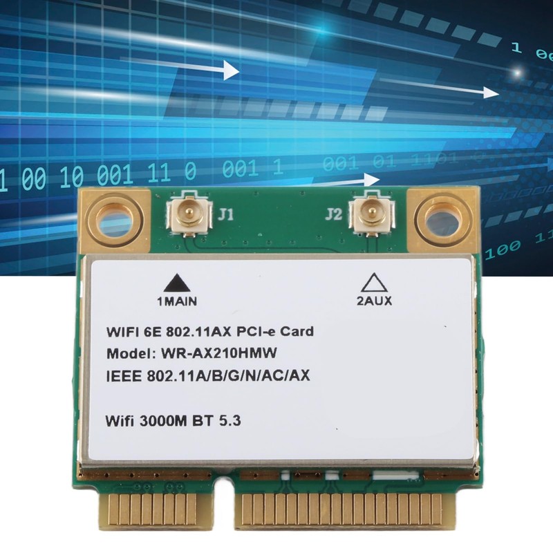 Yunseity AX210HMW WiFi 6E Wireless Card Tri-Band 802.11 A/B/G/N/AC/AX Half