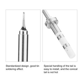 Mini Pen Stainless Steel Tip for Replacing TS100 Soldering Iron Portable Soldering Iron Tip Replacement Soldering Iron Head Tip Tool (TS100-C1)