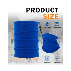 Supeniu Winter Neck Warmer, Royal Blue Polar Fleece Neck Gaiter Warm Face Cover, Cold Weather Ski Face Mask Windproof Scarf for Men & Women (Royal Blue)