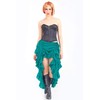 Steampunk Victorian gótico Womens disfraz Show Girl Falda (Teal), Verde