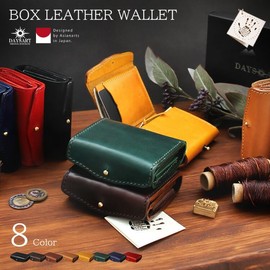 Days Art Men's Genuine Leather Book-type Compact Wallet Italian Leather Coin Purse Included, Black