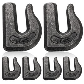SOUJOY 6 Pack Weld on Grab Hook, 3/8" Tractor Bucket Hooks, G70 Forged Clevis Weldable Tow Chain Hook for Chain Pulling and Lifting, Trailer Truck, Rigging, Car