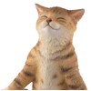Yoga Cat in Lotus Seat, Made of Artificial Stone, Coloured