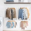 STORAGE MANIAC Hanging Closet Rod, Adjustable Width and Height Closet