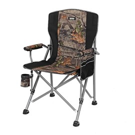 Byliable Camping Folding Chair with Side Pocket and Cup Holder, Camouflage