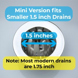 Disposable Mini HairClaw 20 Pack | Extra Small Bathtub Hair Catcher Strainer Trap for 1.5 inch Tub Drain | Eco-Friendly Bioplastic