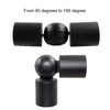 Jiozermi 2 Packs Heavy Duty Curtain Rods Connector, Black Adjustable