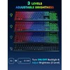 Wireless Keyboard and Mouse Combo, RGB Backlit, Rechargeable & Light